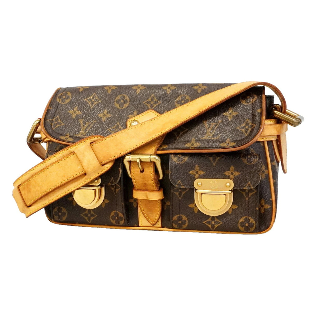Louis Vuitton Monogram Hudson PM Shoulder Bag M40027 Brown Women's